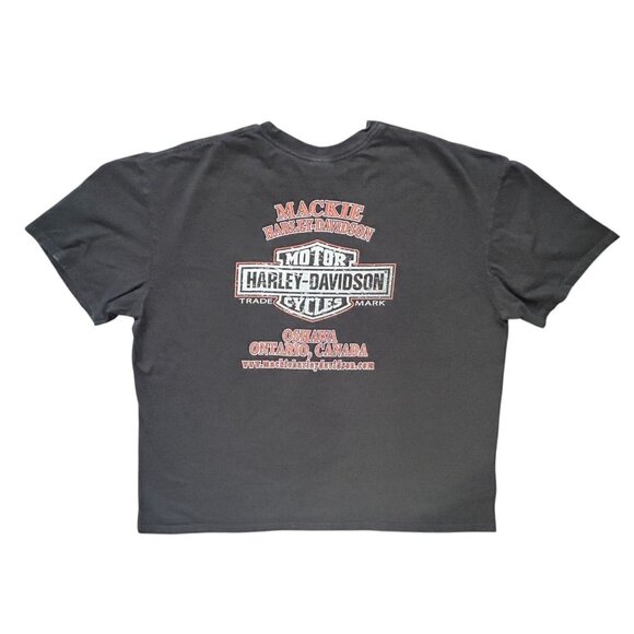 Harley Davidson Men's Black T-Shirt 2008 Mackie Oshawa Ontario Ride a Legend 3XL - Picture 3 of 9